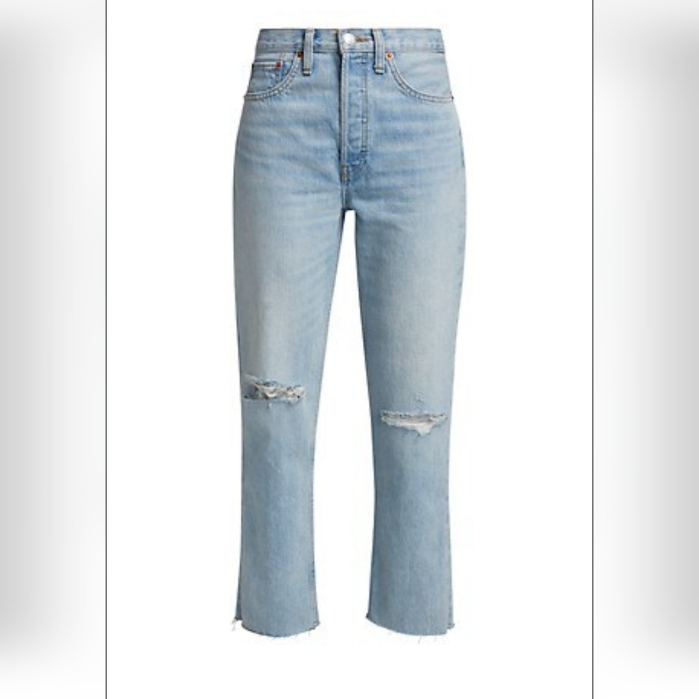 💥💥N.W.T. REDONE 70'S STOVEPIPE JEAN❤️‍🔥💚SIZE 27/4